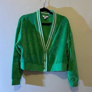 JoyLab Green Varsity Jacket with White Accents